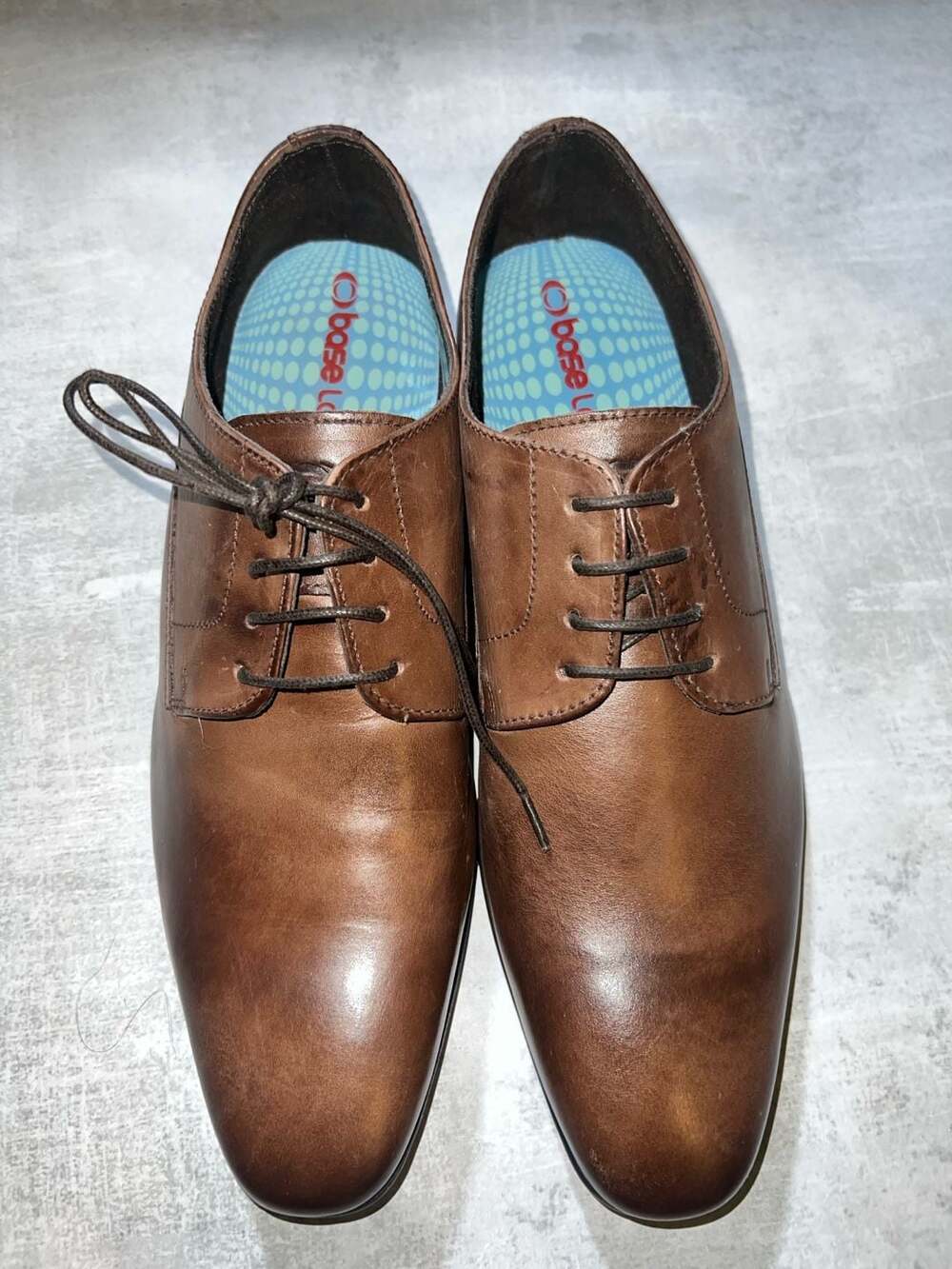 Base London Trouble MTO Brown Leather Derby Dress Shoes